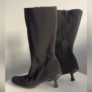 Stuart Weitzman Black Zip Up Gore-Tex Boots